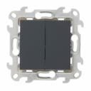 Переключатель Simon 24 Harmonie двухклавишный встраиваемый графит (2410397-038) Переключатель Simon 24 Harmonie двухклавишный встраиваемый графит (2410397-038)