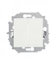 Выключатель Simon 15 двухклавишный встраиваемый белый (1591398-030) Выключатель Simon 15 двухклавишный встраиваемый белый (1591398-030)