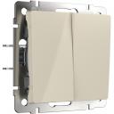 Перекрестный выключатель двухклавишный (слоновая кость) Werkel W1123003 (a058434) Перекрестный выключатель двухклавишный (слоновая кость) Werkel W1123003 (a058434)