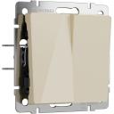 Перекрестный выключатель встраиваемый двухклавишный (айвори акрил) Werkel W1123043 (a064066) Перекрестный выключатель встраиваемый двухклавишный (айвори акрил) Werkel W1123043 (a064066)