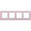 Рамка на 4 поста (розовый, белый) ЭРА 14-5104-30 Рамка на 4 поста (розовый, белый) ЭРА 14-5104-30