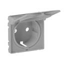 Legrand (Легранд) Лицевая панель - Valena Life - для розеток 2К+З Кат. № 7 530 21/25/29/30 с откидной крышкой - алюминий 754842 Legrand (Легранд) Лицевая панель - Valena Life - для розеток 2К+З Кат. № 7 530 21/25/29/30 с откидной крышкой - алюминий 754842