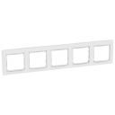 Legrand (Легранд) Рамка 5 постов белый/кристалл, Valena 774465 Legrand (Легранд) Рамка 5 постов белый/кристалл, Valena 774465