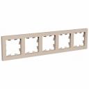 Рамка Schneider Electric Atladesign 5 постов универсальная песочный (ATN001205) Рамка Schneider Electric Atladesign 5 постов универсальная песочный (ATN001205)