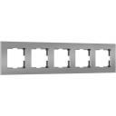 Рамка на 5 постов (серебро софт) Werkel W0052965 (a067789) Рамка на 5 постов (серебро софт) Werkel W0052965 (a067789)