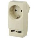 Разветвитель на одно гнездо с заземлением и 2xUSB ЭРА SP-1e-USB-I Разветвитель на одно гнездо с заземлением и 2xUSB ЭРА SP-1e-USB-I