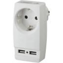 Разветвитель на одно гнездо с заземлением и 2xUSB ЭРА SP-1e-USB-W Разветвитель на одно гнездо с заземлением и 2xUSB ЭРА SP-1e-USB-W