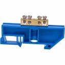 Нулевая шина на DIN-рейку Нулевая N шина с синим изолятором на DIN-рейку REXANT 6x9 мм стойка большая 4 группы 11-2338 Нулевая шина на DIN-рейку Нулевая N шина с синим изолятором на DIN-рейку REXANT 6x9 мм стойка большая 4 группы 11-2338