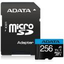 Карта памяти ADATA microSDXC 256 ГБ Class 10, V10, A1, UHS-I, R/W 100/25 МБ/с, адаптер на SD, 1 шт., черный/синий Карта памяти ADATA microSDXC 256 ГБ Class 10, V10, A1, UHS-I, R/W 100/25 МБ/с, адаптер на SD, 1 шт., черный/синий