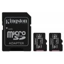 Карта памяти Kingston microSDXC 64 ГБ Class 10, V10, A1, UHS-I U1, R 100 МБ/с, адаптер на SD, 2 шт., черный Карта памяти Kingston microSDXC 64 ГБ Class 10, V10, A1, UHS-I U1, R 100 МБ/с, адаптер на SD, 2 шт., черный