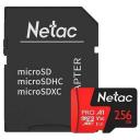 Карта памяти Netac microSDXC 256 ГБ Class 10, V30, A1, UHS-I, R 100 МБ/с, адаптер на SD, 1 шт, черный/красный Карта памяти Netac microSDXC 256 ГБ Class 10, V30, A1, UHS-I, R 100 МБ/с, адаптер на SD, 1 шт, черный/красный