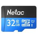 Карта памяти Netac microSD 32 ГБ Class 10, V10, A1, UHS Class 1, R/W 80/20 МБ/с, 1 шт., черный/синий Карта памяти Netac microSD 32 ГБ Class 10, V10, A1, UHS Class 1, R/W 80/20 МБ/с, 1 шт., черный/синий
