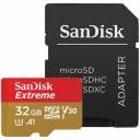 Карта памяти microSDHC UHS-I U1 SANDISK Extreme на 32 ГБ с переходником SD Карта памяти microSDHC UHS-I U1 SANDISK Extreme на 32 ГБ с переходником SD