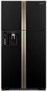 Холодильник HITACHI r-w722 fpu1 gbk черное стекло