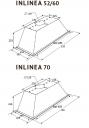 Вытяжка встраиваемая INLINEA 70 X Вытяжка встраиваемая INLINEA 70 X