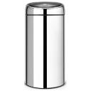 Двухсекционный мусорный бак Brabantia Touch Bin, 2х20 л, стальной полированный (401060) Двухсекционный мусорный бак Brabantia Touch Bin, 2х20 л, стальной полированный (401060)