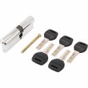 Механизм цилиндровый для врезных замков с 6 пинами секретности. Европрофиль. Перфо-ключ. Материал корпуса и ротора – латунь. Ключ-латунный, с эргономичной пластиковой головкой. Ключ-ключ. 45000 секретных комбинаций ключа. Механизм защищен от высверливания, вскрытия бампингом и отмычками. Выступающий на 30 градусов из плоскости механизма кулачок защищает цилиндр от выбивания из двери. Механизм цилиндровый для врезных замков с 6 пинами секретности. Европрофиль. Перфо-ключ. Материал корпуса и ротора – латунь. Ключ-латунный, с эргономичной пластиковой головкой. Ключ-ключ. 45000 секретных комбинаций ключа. Механизм защищен от высверливания, вскрытия бампингом и отмычками. Выступающий на 30 градусов из плоскости механизма кулачок защищает цилиндр от выбивания из двери.