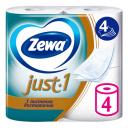 Туалетная бумага Zewa Just 1, 4 слоя, 4 рулона Туалетная бумага Zewa Just 1, 4 слоя, 4 рулона