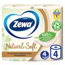 Туалетная бумага Zewa Natural Soft четырехслойная 4 шт Туалетная бумага Zewa Natural Soft четырехслойная 4 шт