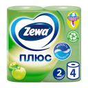 Туалетная бумага Zewa Плюс Яблоко, 2 слоя, 4 рулона Туалетная бумага Zewa Плюс Яблоко, 2 слоя, 4 рулона
