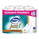 Туалетная бумага Zewa Just 1, 4 слоя, 12 рулонов Туалетная бумага Zewa Just 1, 4 слоя, 12 рулонов