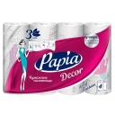 Бумажные полотенца Papia Decor белые 3 слоя (4шт) Бумажные полотенца Papia Decor белые 3 слоя (4шт)