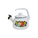 Чайник эмалированный со свистком "Татьяна", 2,5 л (белый) Чайник эмалированный со свистком "Татьяна", 2,5 л (белый)