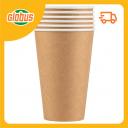 Стаканы бумажные одноразовые Термокап Крафт Стаканы бумажные одноразовые Термокап Крафт