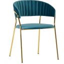 Стул бирюзовый с золотыми ножками Bradex Home Turin FR 0160 Стул бирюзовый с золотыми ножками Bradex Home Turin FR 0160