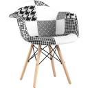 Кресло Stool Group Eames DSW пэчворк черно-белое УТ000002350 Кресло Stool Group Eames DSW пэчворк черно-белое УТ000002350