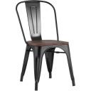 Стул Stool Group TOLIX WOOD черный глянцевый УТ000000942 Стул Stool Group TOLIX WOOD черный глянцевый УТ000000942