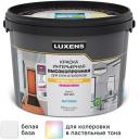 Краска для стен в коридоре Luxens высокопрочная моющаяся матовая белая база А 10 л Краска для стен в коридоре Luxens высокопрочная моющаяся матовая белая база А 10 л