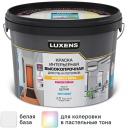 Краска для стен в коридоре Luxens высокопрочная моющаяся матовая белая база А 2.5 л Краска для стен в коридоре Luxens высокопрочная моющаяся матовая белая база А 2.5 л