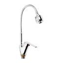 Смеситель для кухни Accoona A4868, однорычажный, гибкий излив, с гайкой, силумин, хром Смеситель для кухни Accoona A4868, однорычажный, гибкий излив, с гайкой, силумин, хром