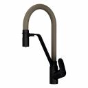 Безусловный лидер среди кухонных смесителей бренда – стильный и функциональный смеситель с профессиональным изливом и встроенным каналом для питьевой воды из культовой коллекции Like. Гибкий излив значительно расширяет зону использования смесителя, гарантирует легкий уход за мойкой и наполнение емкостей любого размера. Излив устойчив к загрязнениям, перегибам и внешним воздействиям. Удобный магнитный притягиватель для фиксации излива. Смеситель оснащен встроенным каналом для питьевой воды. Благодаря прогрессивной технологии Fresh Boost при вращении ручки на 90 градусов вы можете наслаждаться чистой питьевой водой. Для получения обычной воды, просто управляйте смесителем привычным способом. Эксклюзивная разработка для АМ.РМ: специально спроектированный керамический картридж SoftMotion 35 мм обеспечивает низкий уровень шума, выдерживает любые перепады давления в водопроводной сети. Трендовое сочетание цветов - матовый черный корпус смесителя и бежевый цвет излива идеально впишется в любой современный интерьер кухни. Безусловный лидер среди кухонных смесителей бренда – стильный и функциональный смеситель с профессиональным изливом и встроенным каналом для питьевой воды из культовой коллекции Like. Гибкий излив значительно расширяет зону использования смесителя, гарантирует легкий уход за мойкой и наполнение емкостей любого размера. Излив устойчив к загрязнениям, перегибам и внешним воздействиям. Удобный магнитный притягиватель для фиксации излива. Смеситель оснащен встроенным каналом для питьевой воды. Благодаря прогрессивной технологии Fresh Boost при вращении ручки на 90 градусов вы можете наслаждаться чистой питьевой водой. Для получения обычной воды, просто управляйте смесителем привычным способом. Эксклюзивная разработка для АМ.РМ: специально спроектированный керамический картридж SoftMotion 35 мм обеспечивает низкий уровень шума, выдерживает любые перепады давления в водопроводной сети. Трендовое сочетание цветов - матовый черный корпус смесителя и бежевый цвет излива идеально впишется в любой современный интерьер кухни.