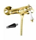 Смеситель для душа Cezares Margot золото с черной ручкой Смеситель для душа Cezares Margot золото с черной ручкой