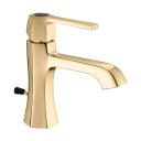 CISAL Cherie Смеситель однорычажный для раковины на 1 отверстие с донным клапаном, цвет золото/черный матовый CISAL Cherie Смеситель однорычажный для раковины на 1 отверстие с донным клапаном, цвет золото/черный матовый