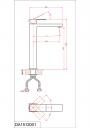 Смеситель для накладной раковины DK Bayern.Liszt (DA1512006) серый графит Смеситель для накладной раковины DK Bayern.Liszt (DA1512006) серый графит