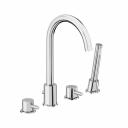 360400000 Scandinavian Pure смеситель на борт ванны, четырёхсекционный, хром 360400000 Scandinavian Pure смеситель на борт ванны, четырёхсекционный, хром