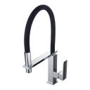 Смеситель Diadonna (Диадона) для кухни с гибким изливом D80-437106 черный/хром Смеситель Diadonna (Диадона) для кухни с гибким изливом D80-437106 черный/хром