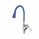 Смеситель для кухни Fashun A4466+A7351 с гибким изливом, хром, синий Смеситель для кухни Fashun A4466+A7351 с гибким изливом, хром, синий