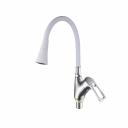 Смеситель для кухни Fashun A4466+A7356 с гибким изливом, хром, белый Смеситель для кухни Fashun A4466+A7356 с гибким изливом, хром, белый