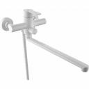 A52201-8 смеситель ванно-душевой с душевым гарнитуром белый сталь SUS304, картридж D=35 мм излив: L=320 мм, поворотный установочный комплект + ручная лейка: сталь SUS304, D=96 мм, антикальк, белый держатель настенный: сталь SUS304, белый шланг: L=1500 мм, оплётка сталь SUS304, белый Смеситель предназначен для подачи воды в ванну, обеспечивает комфортное использование душа. Устанавливается на вертикальная поверхность. Имеет эргономичный дизайн и отлично впишется практически в любой интерьер ванной комнаты. Наличие аэратора обеспечить равномерный поток воды, а также ее относительное смягчение. A52201-8 смеситель ванно-душевой с душевым гарнитуром белый сталь SUS304, картридж D=35 мм излив: L=320 мм, поворотный установочный комплект + ручная лейка: сталь SUS304, D=96 мм, антикальк, белый держатель настенный: сталь SUS304, белый шланг: L=1500 мм, оплётка сталь SUS304, белый Смеситель предназначен для подачи воды в ванну, обеспечивает комфортное использование душа. Устанавливается на вертикальная поверхность. Имеет эргономичный дизайн и отлично впишется практически в любой интерьер ванной комнаты. Наличие аэратора обеспечить равномерный поток воды, а также ее относительное смягчение.