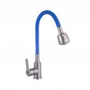 Смеситель для кухни Fashun A54101+N7341 с гибким изливом, сатин, синий Смеситель для кухни Fashun A54101+N7341 с гибким изливом, сатин, синий