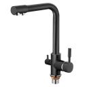 смеситель для кухни LEDEME L4055B-3 канал для фильтра черный смеситель для кухни LEDEME L4055B-3 канал для фильтра черный