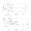 Смеситель для ванны и душа LEMARK Flora (LM0151C) с длинным изливом и душевым набором Смеситель для ванны и душа LEMARK Flora (LM0151C) с длинным изливом и душевым набором