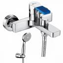 Смеситель Lemark Aura LM0614C для ванны, с коротким изливом, дивертор с кер. пласт, хром Смеситель Lemark Aura LM0614C для ванны, с коротким изливом, дивертор с кер. пласт, хром