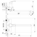 Смеситель для ванны LEMARK серия Strike с длинным изливом LM1151C Смеситель для ванны LEMARK серия Strike с длинным изливом LM1151C