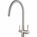 Смеситель для кухни Lemark Комфорт с гибким изливом, с подключением к фильтру питьевой воды, никель/серебристый LM3075BN-Silver Смеситель для кухни Lemark Комфорт с гибким изливом, с подключением к фильтру питьевой воды, никель/серебристый LM3075BN-Silver