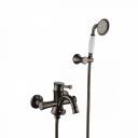 Смеситель Lemark Peretto LM6302RB для ванны с монолитным изливом, настенный, черный кофе Смеситель Lemark Peretto LM6302RB для ванны с монолитным изливом, настенный, черный кофе